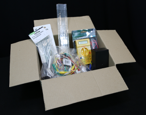 photo of open kit box